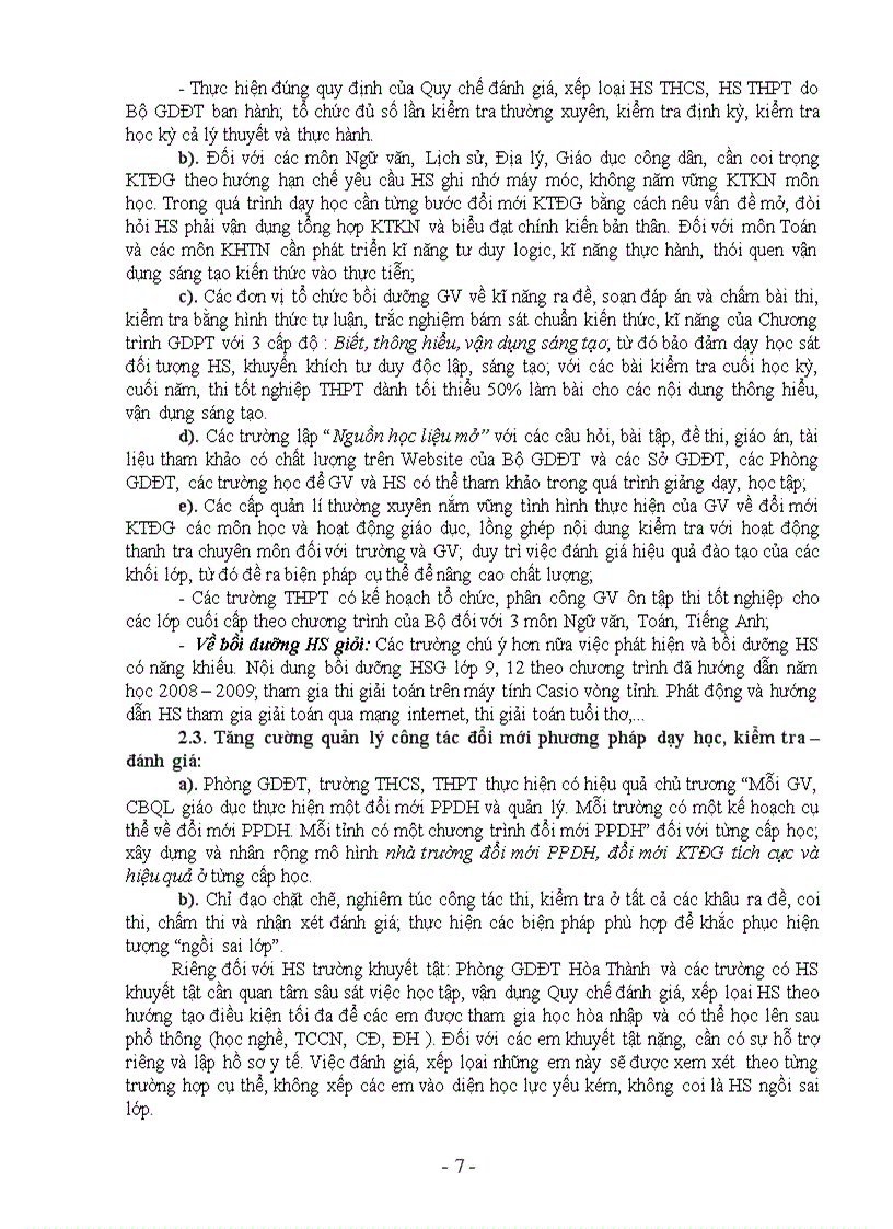 image for page Hướng dẫn thực hiện nhiệm vụ năm học 2010 2011 của Sở GD Tây Ninh