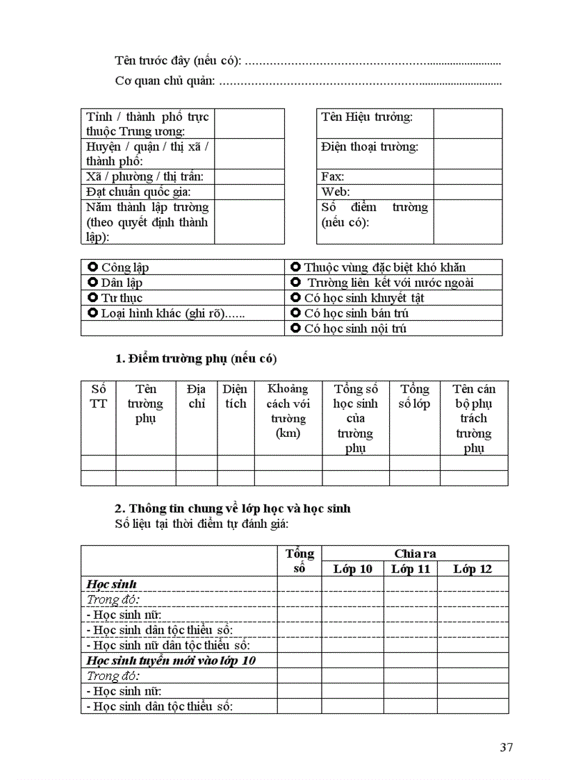 image for page Hướng dẫn tự đánh giá trường phổ thông