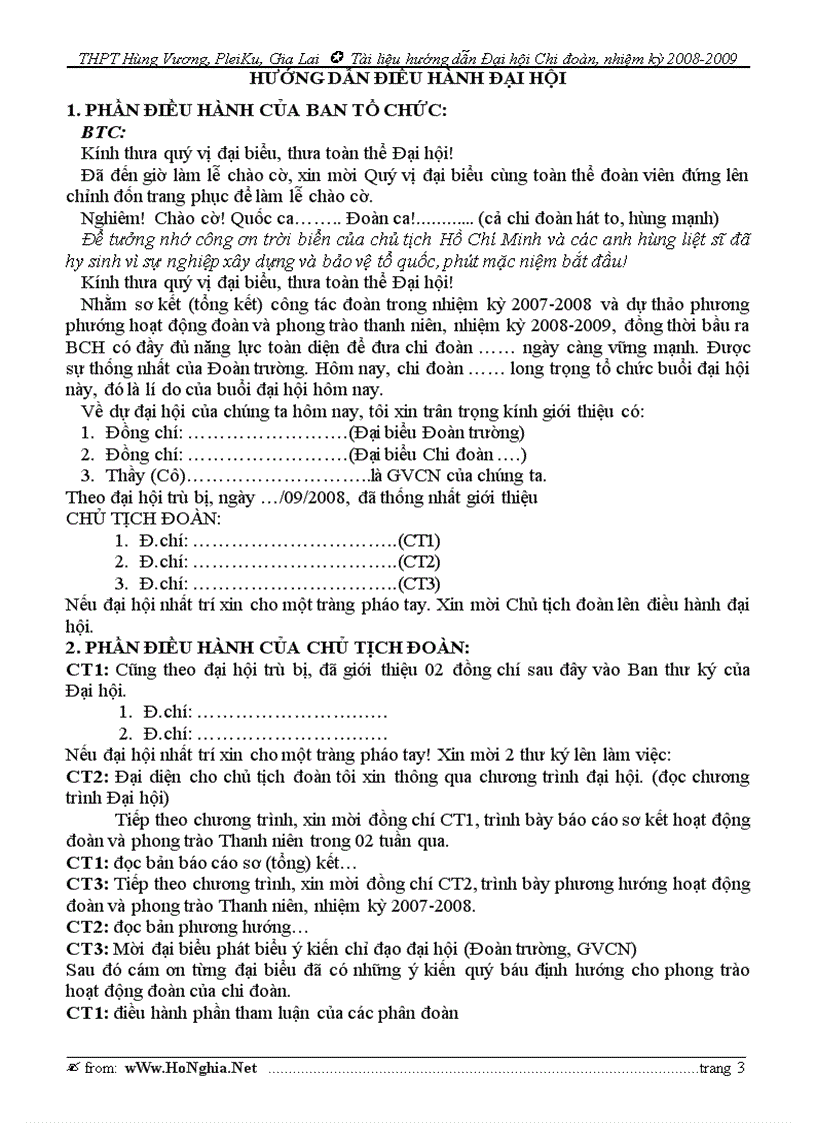 image for page Huong dan van kien dai hoi chi doan