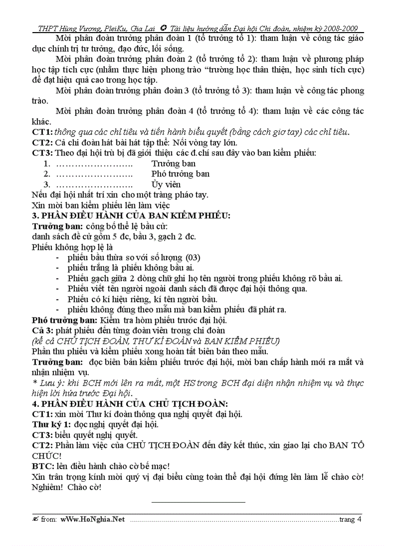 image for page Huong dan van kien dai hoi chi doan