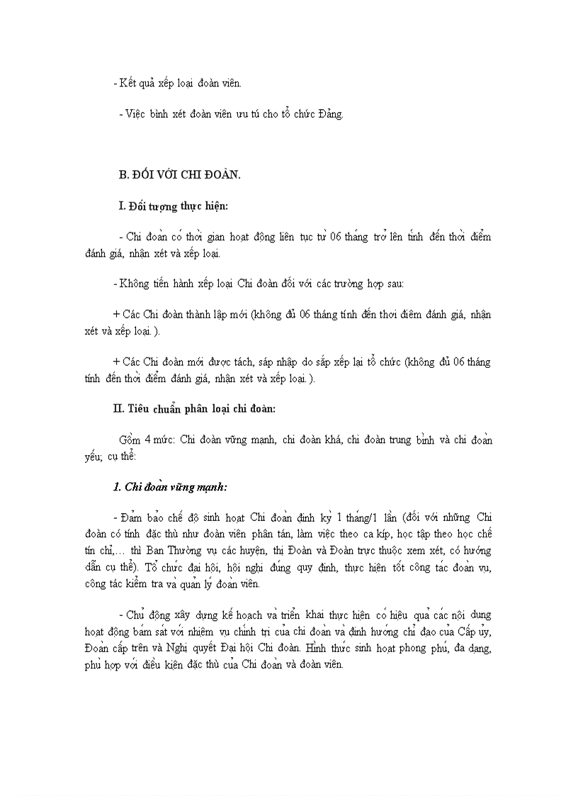 image for page HƯỚNG DẪN về việc xếp loại đoàn viên chi đoàn