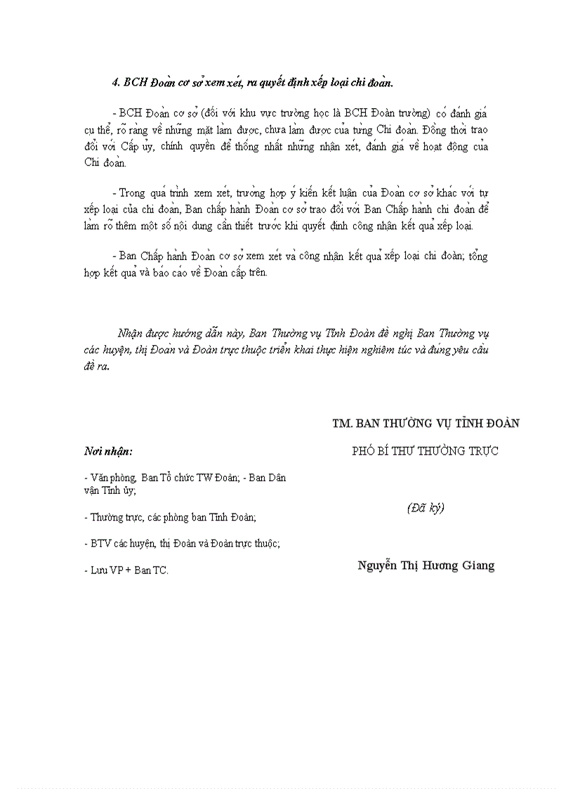 image for page HƯỚNG DẪN về việc xếp loại đoàn viên chi đoàn