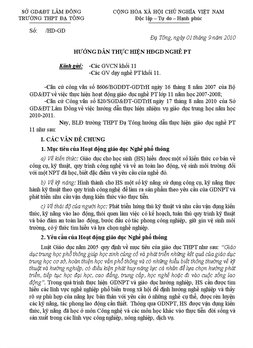 image for page Hướng dẫn việc ady5 nghề PT 11 năm 2010 2011