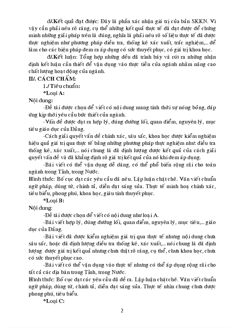 image for page Hướng dẫn viết chấm sáng kiến kinh nghiệm