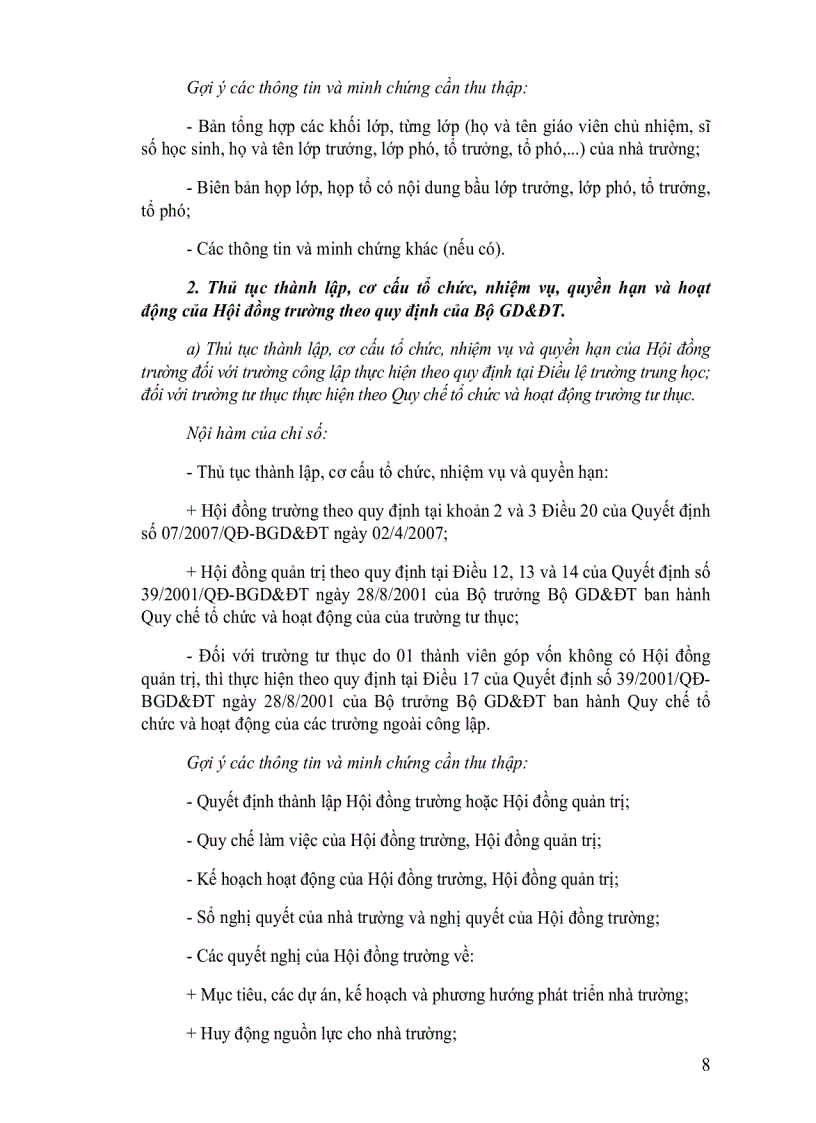 image for page Hướng dẫn xác định nội hàm tìm thông tin và minh chứng để đánh giá chất lượng giáo dục trường THCS