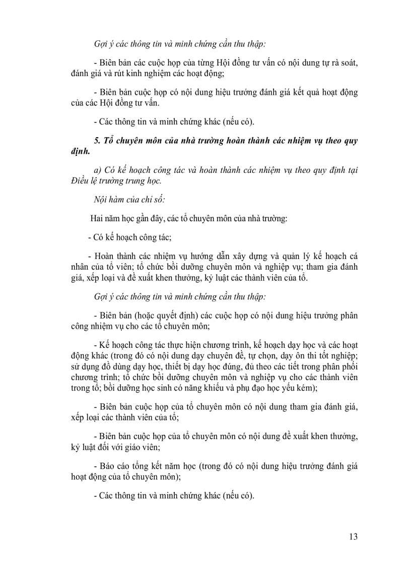 image for page Hướng dẫn xác định nội hàm tìm thông tin và minh chứng để đánh giá chất lượng giáo dục trường THCS