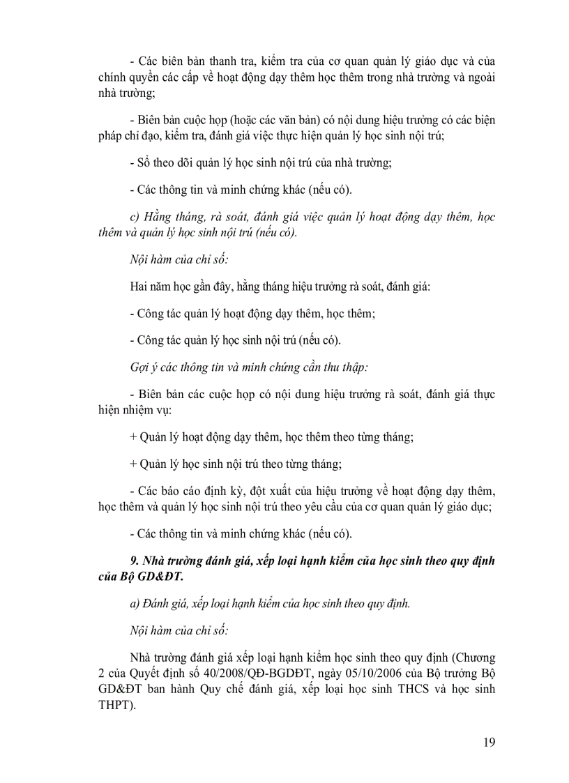 image for page Hướng dẫn xác định nội hàm tìm thông tin và minh chứng để đánh giá chất lượng giáo dục trường THCS