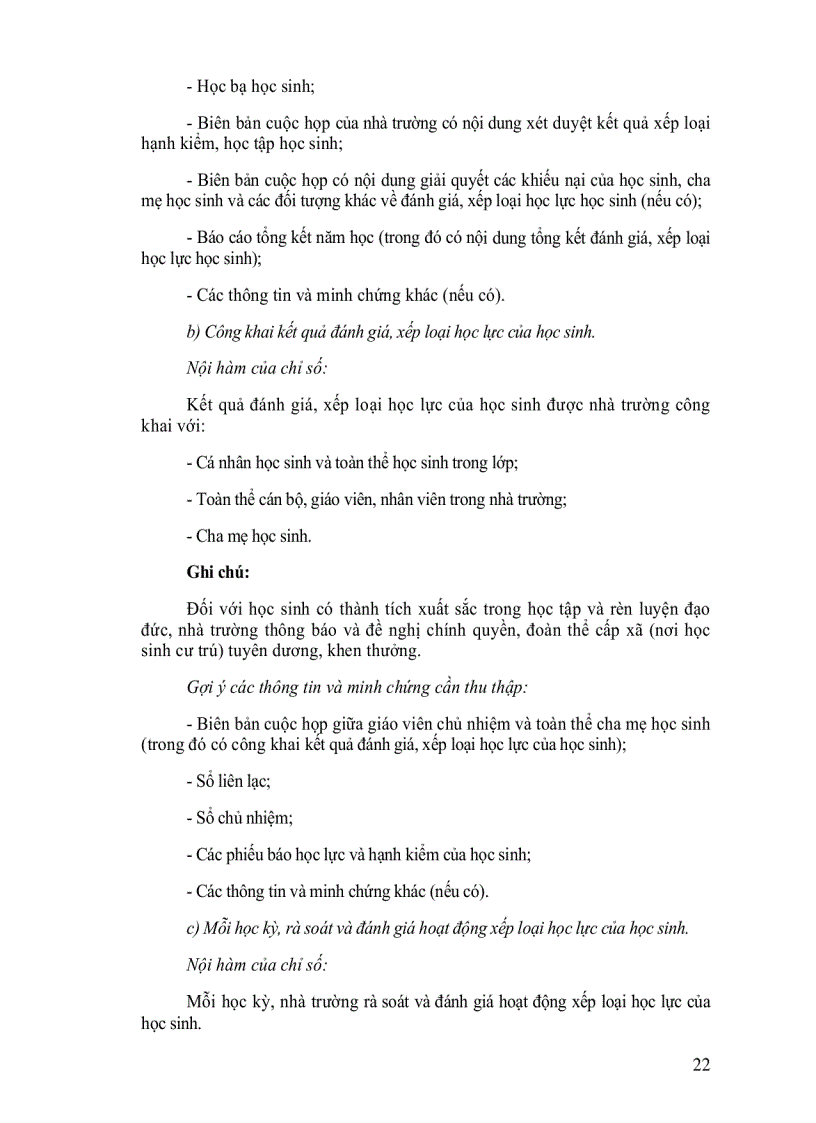 image for page Hướng dẫn xác định nội hàm tìm thông tin và minh chứng để đánh giá chất lượng giáo dục trường THCS