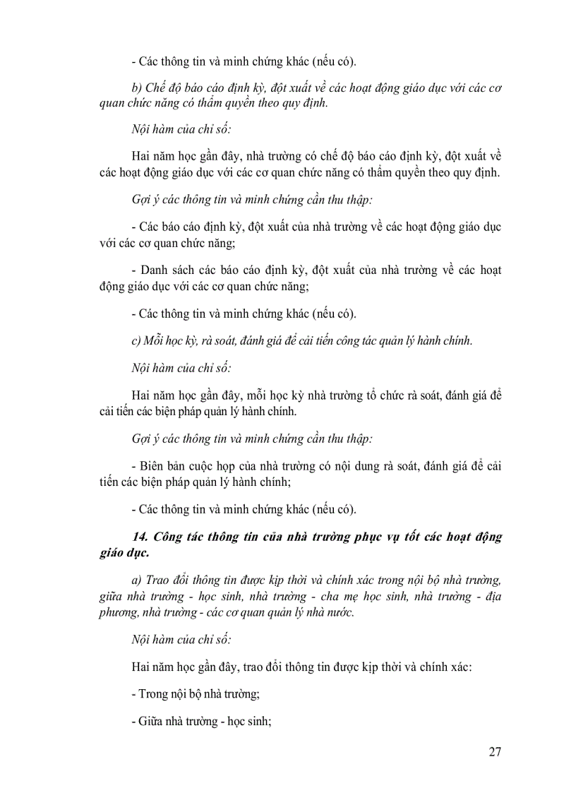 image for page Hướng dẫn xác định nội hàm tìm thông tin và minh chứng để đánh giá chất lượng giáo dục trường THCS