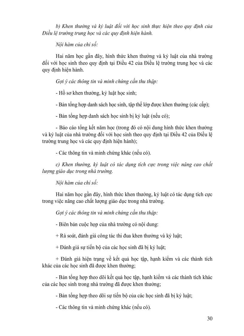 image for page Hướng dẫn xác định nội hàm tìm thông tin và minh chứng để đánh giá chất lượng giáo dục trường THCS