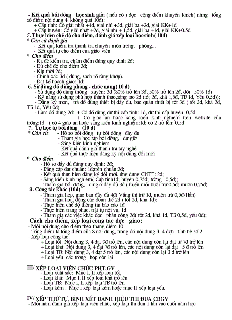 image for page Hướng dẫn xép loại cong chức thi đua năm học 2011 2012