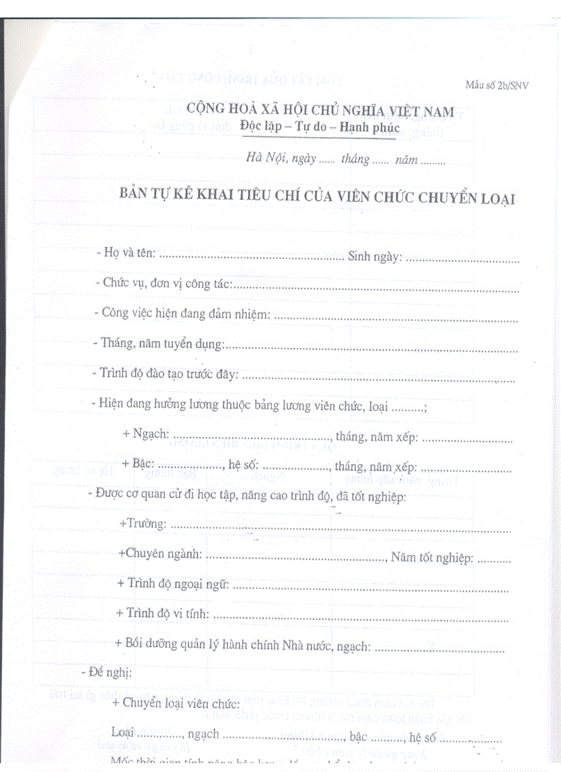 image for page Hướng dẫn xét chuyen loại chuỷen ngạch Viên chức 2009