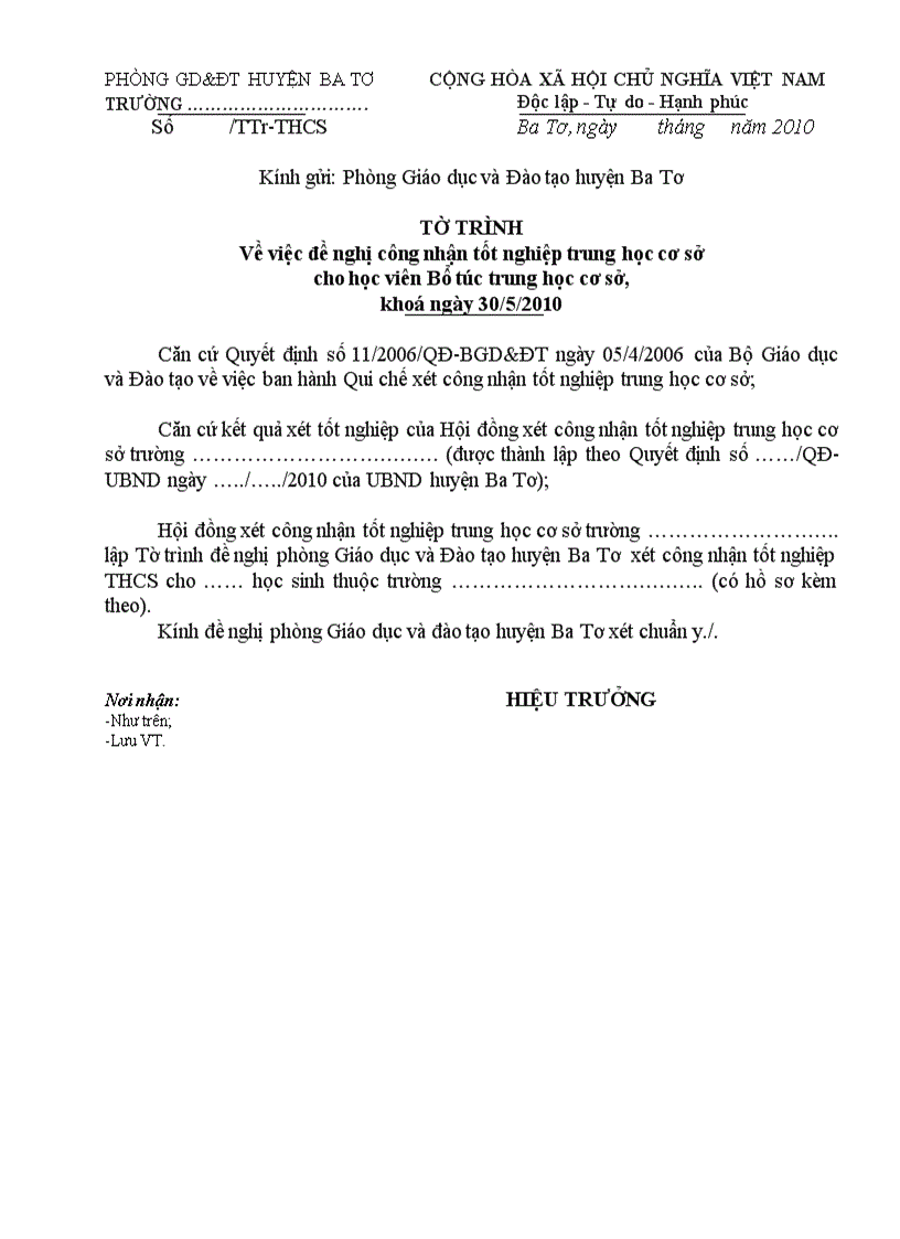 image for page Hướng dẫn xét tốt nghiệp bổ túc thcs