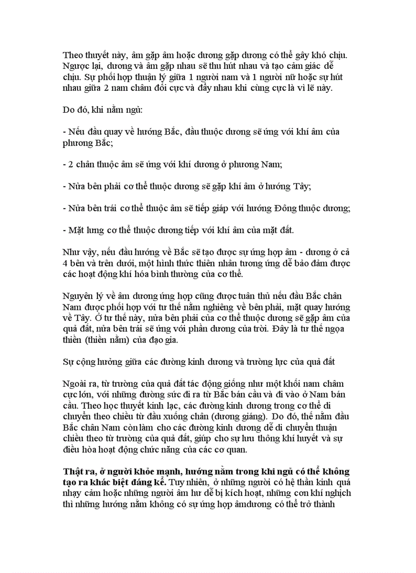 image for page Hướng nằm và sức khỏe