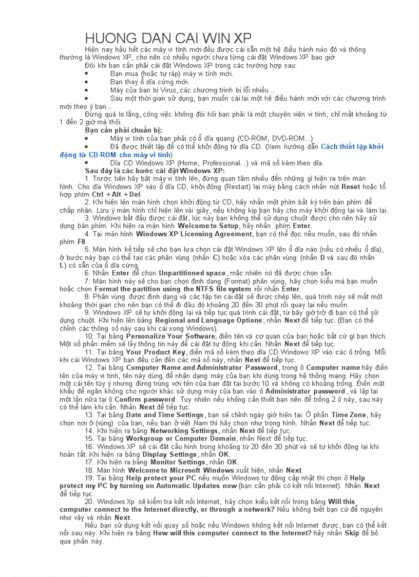 image for page Hướng dẫn cài WinXP 1