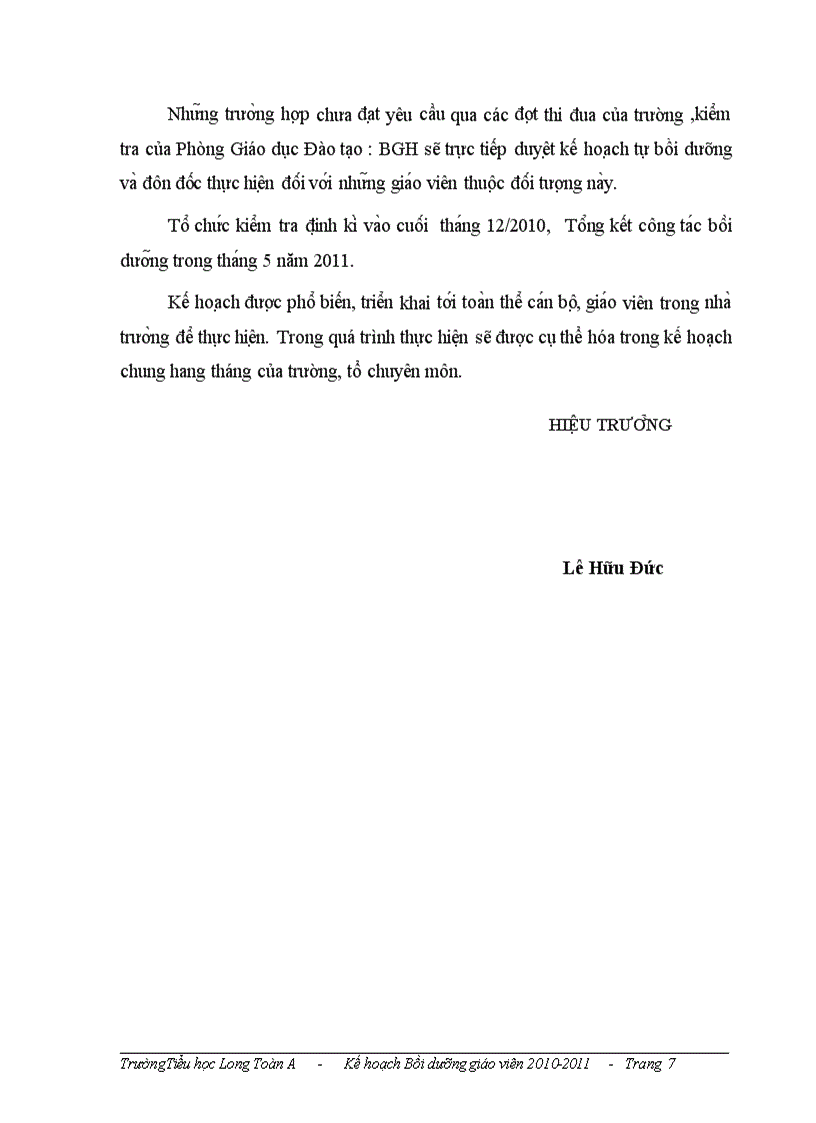 image for page Kế hoạch bồi dưỡng giáo viên