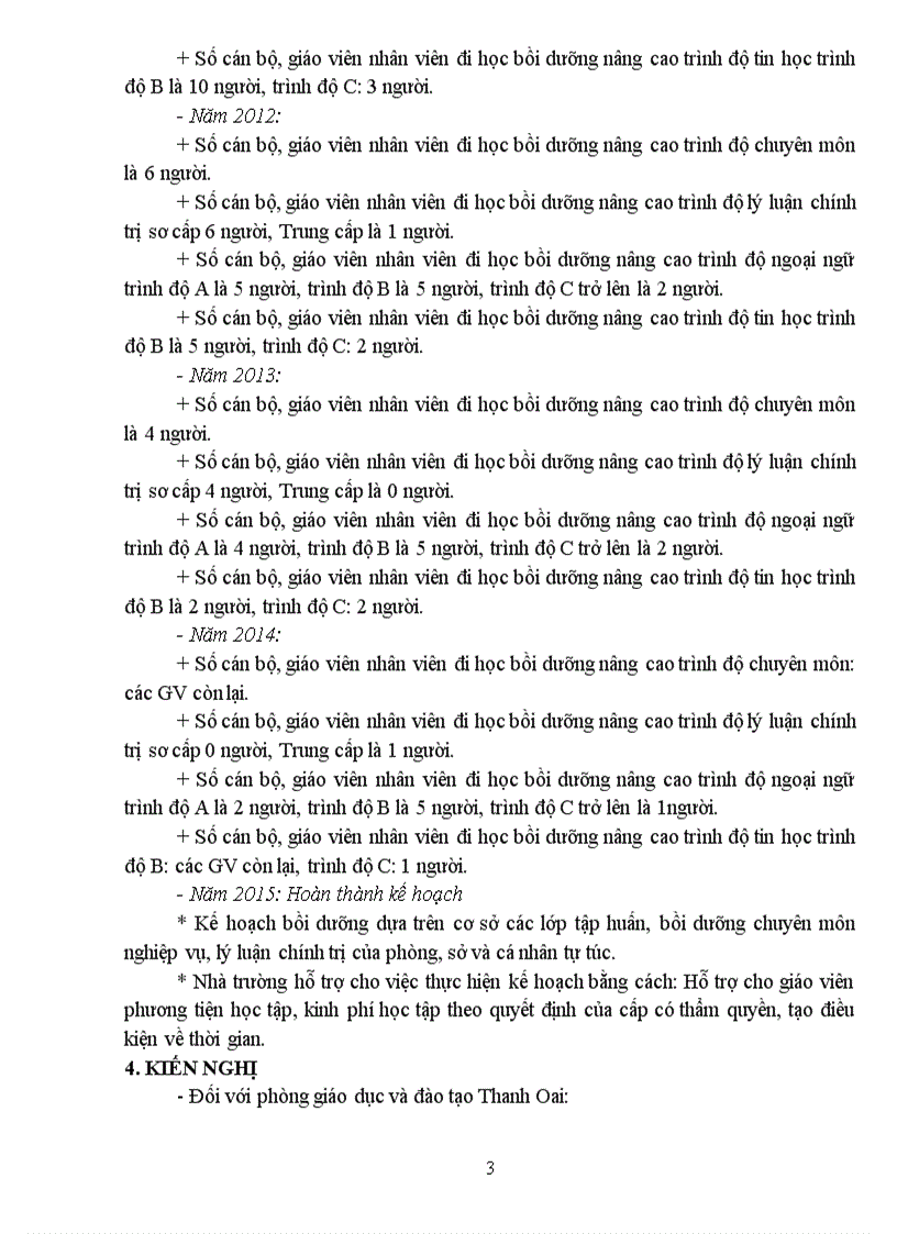 image for page Kế hoạch bồi dưỡng GV đến năm 2015