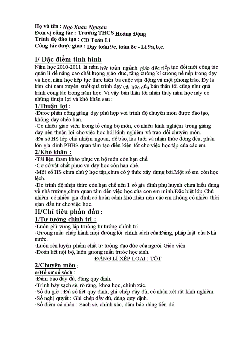 image for page Ke hoach ca nhan 2010 2011 tham khao