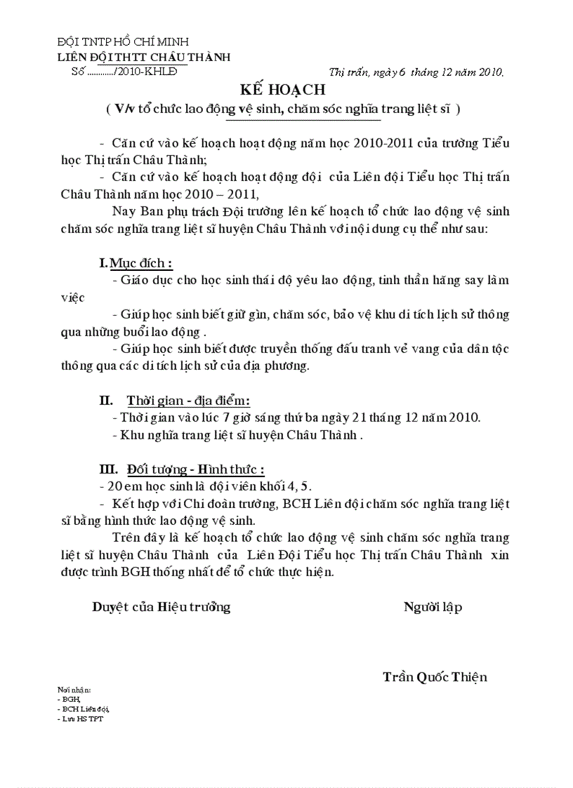 image for page Kế hoạch chăm sóc nghĩa trang liệt sĩ