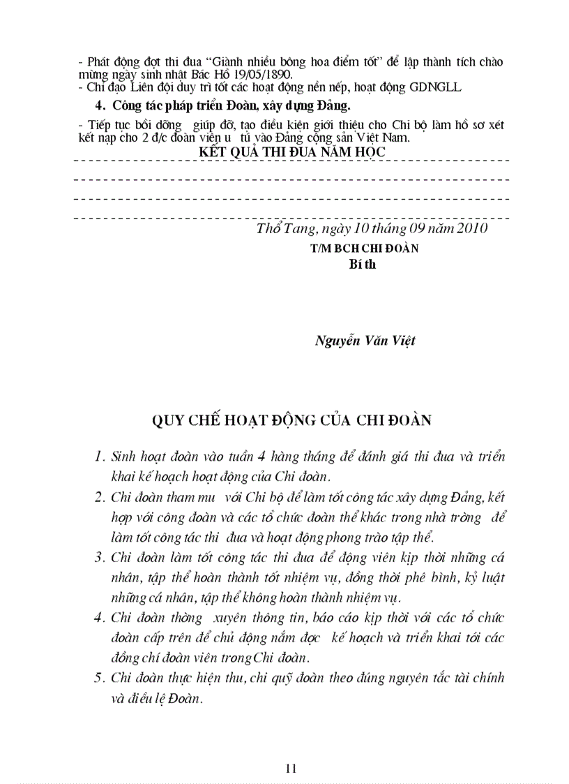 image for page Ke hoach chi doan 2010 2011