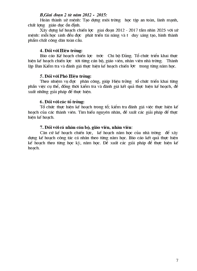 image for page Kế hoạch chiến lược phát triển giáo dục nhà trường giai đoạn 2010 2015 Tầm nhìn 2020