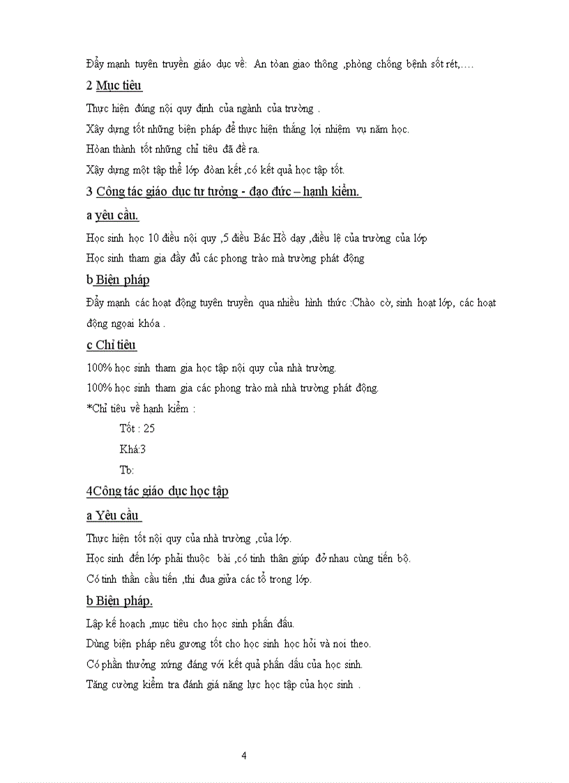 image for page Kế hoạch chủ nhiệm mới nhất theo tập huấn