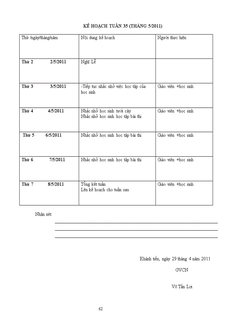 image for page Kế hoạch chủ nhiệm mới nhất theo tập huấn
