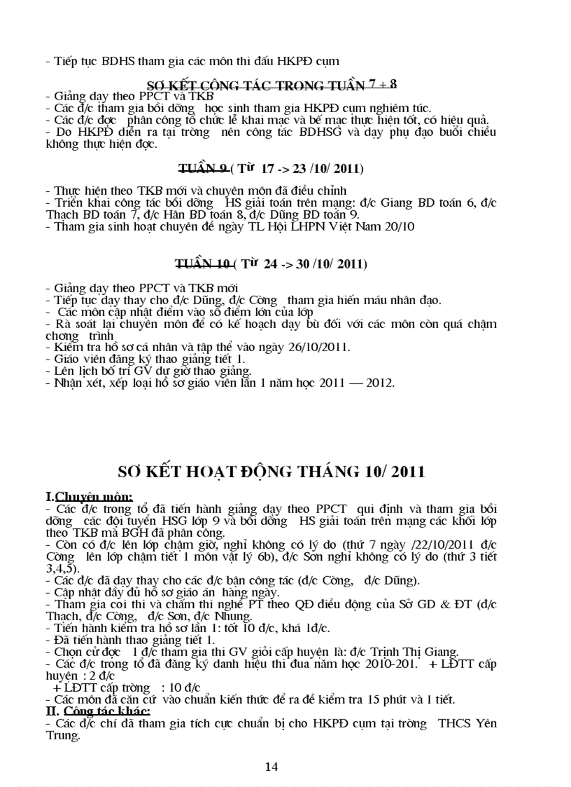 image for page Kế hoạch chuyên môn tổ KHTN