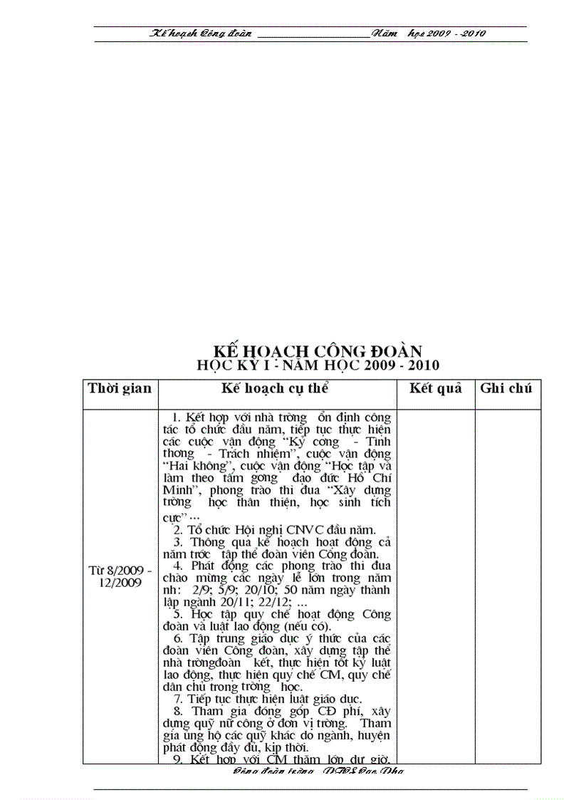 image for page Kế hoach công đoàn 2009 2010 đầy đủ