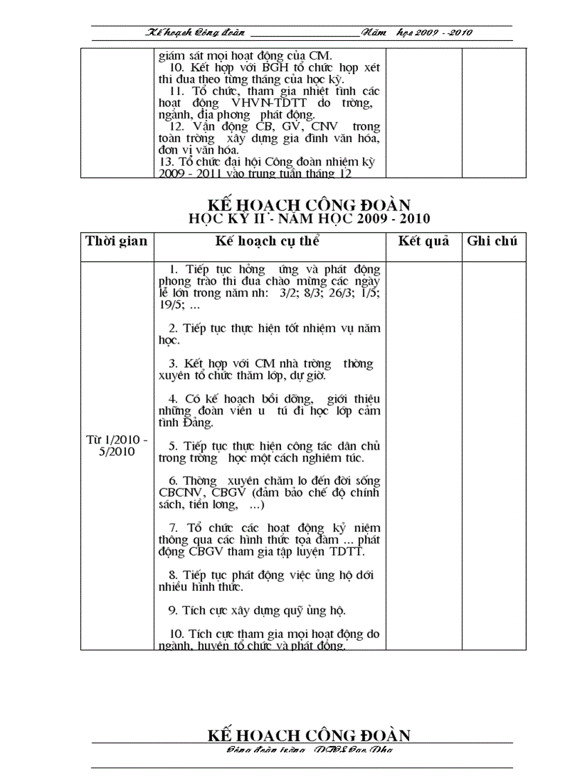 image for page Kế hoach công đoàn 2009 2010 đầy đủ