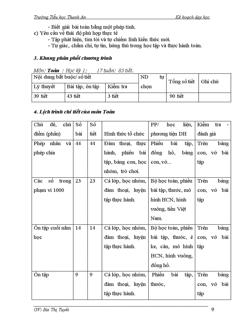 image for page Ke hoach day hoc lop 2