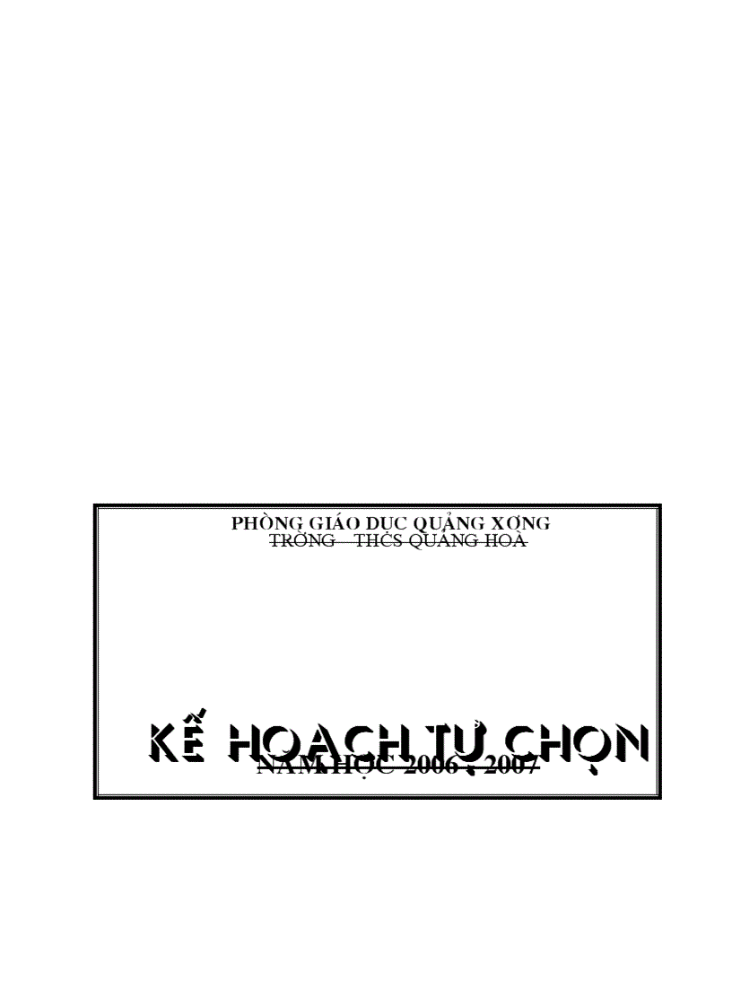 image for page Ke hoach day hoc Tu chon