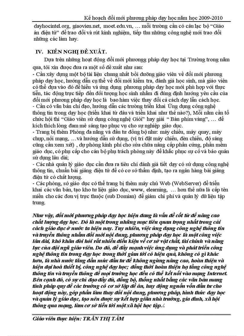 image for page Kế hoạch đổi mới ppdh 2009 2010