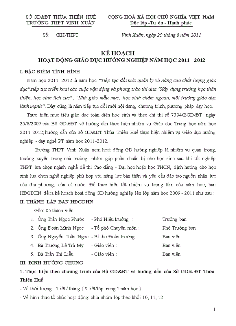 image for page Kế hoạch GD hướng nghiệp năm học 2011 2012