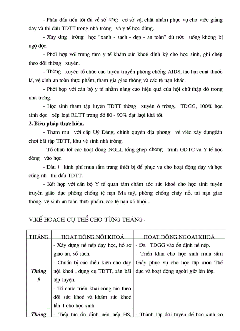 image for page Kế hoạch GDTC và YTế trường học 2010 2011