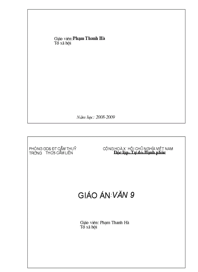 image for page Kế hoạch giảng dạy các môn Văn Địa
