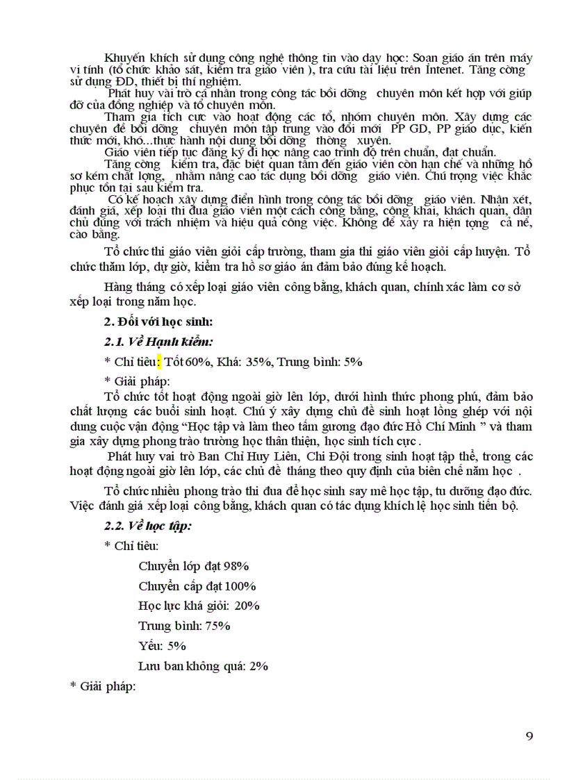 image for page Kế hoạch hoạt động chuyên môn