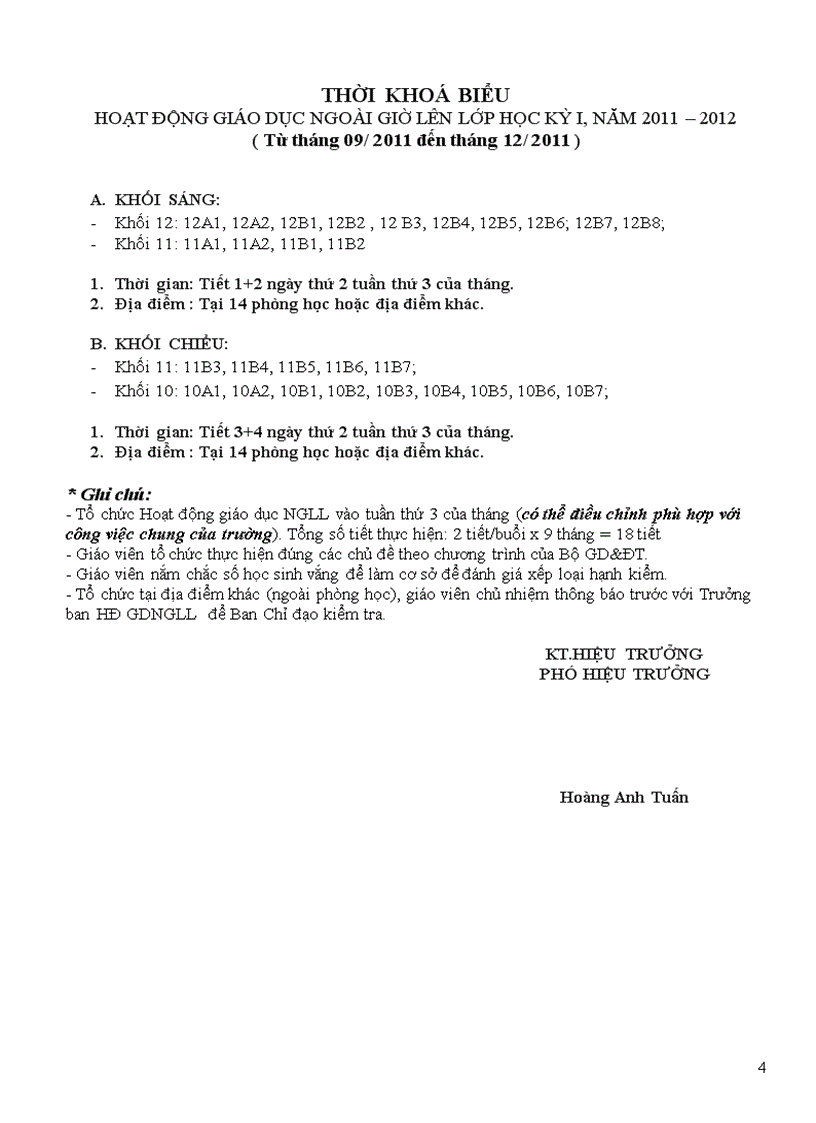 image for page Kế hoạch Hoạt động GD NGLL năm học 2011 2012