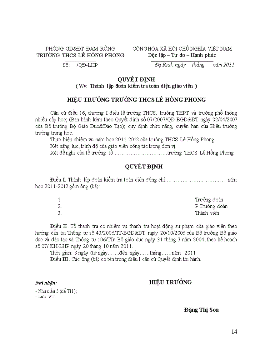 image for page Kế hoạch kiểm tra nội bộ năm 2011 2012