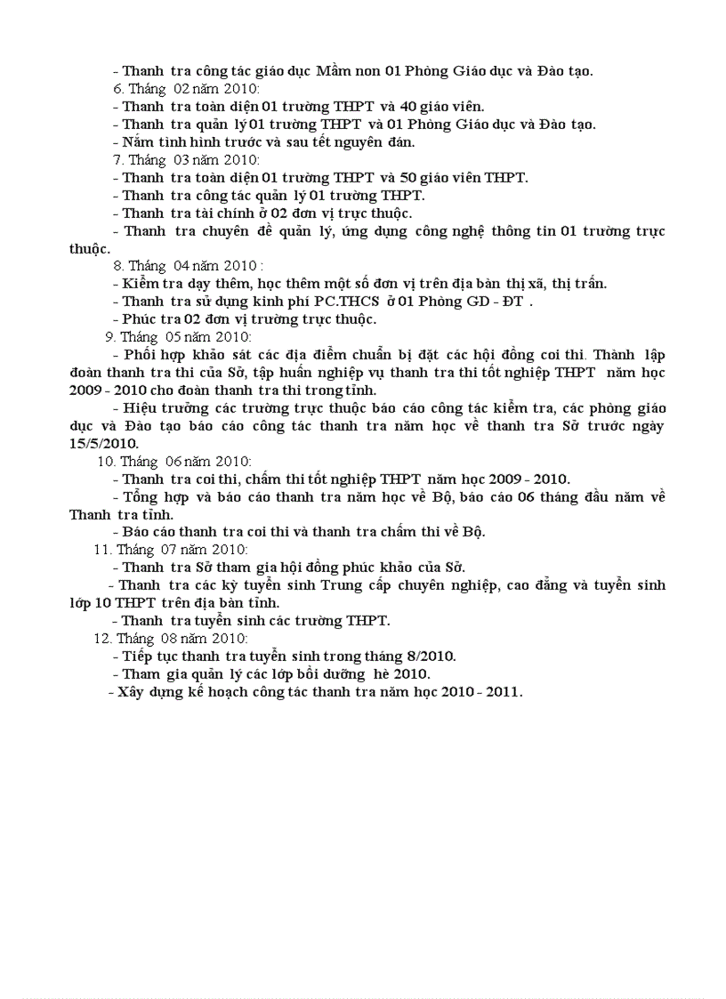 image for page Kế hoạch kiểm tra nội bộ trường năm 2009 2010