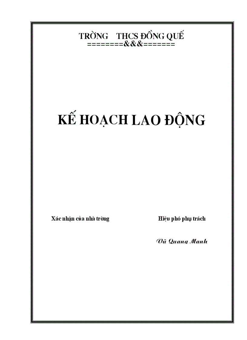 Ke hoach lao dong 2009 2010