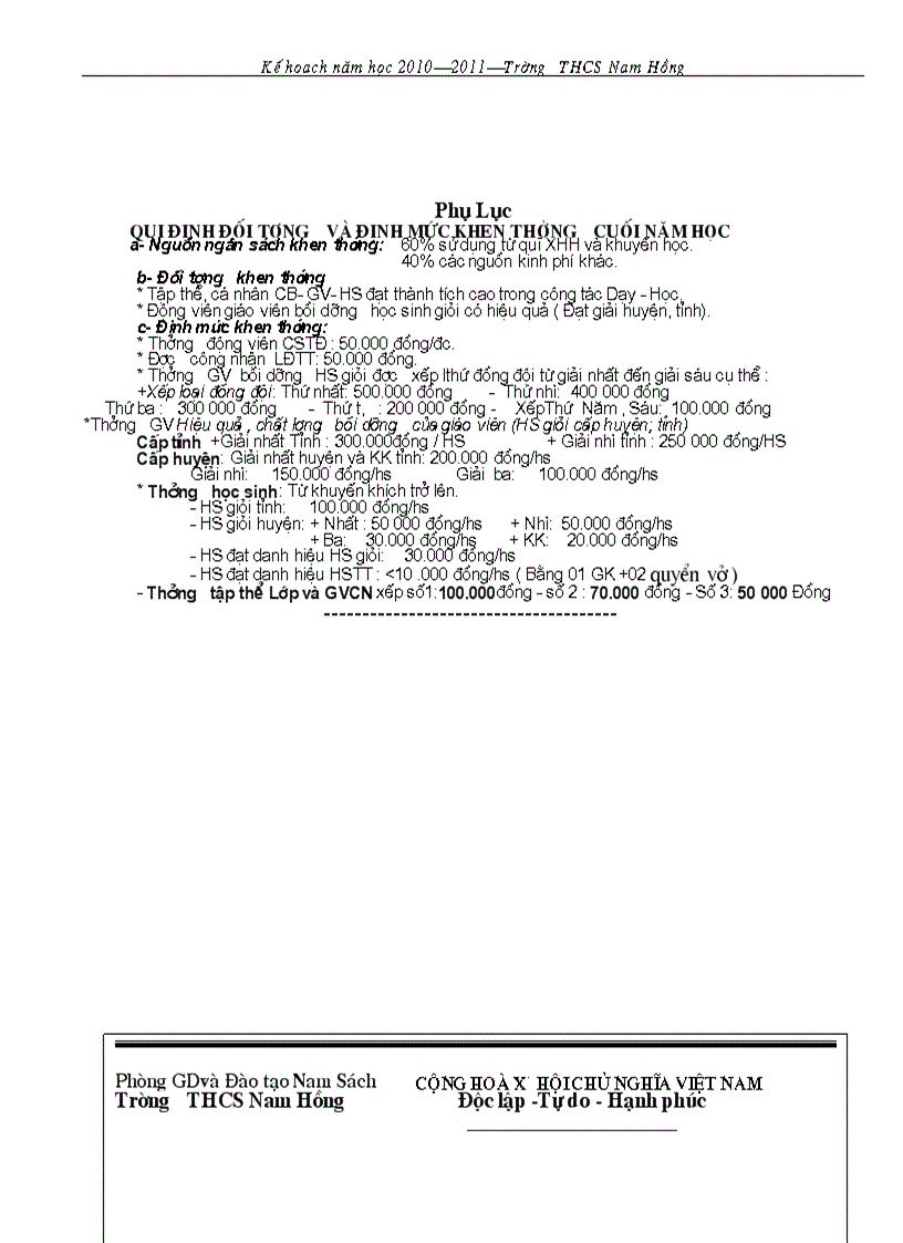 image for page Ke hoach nam hoc 2010 2011 thcs