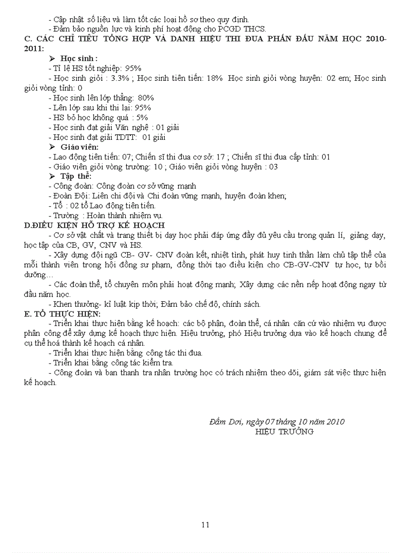 image for page Kế hoạch năm học 2011 2012 của HT