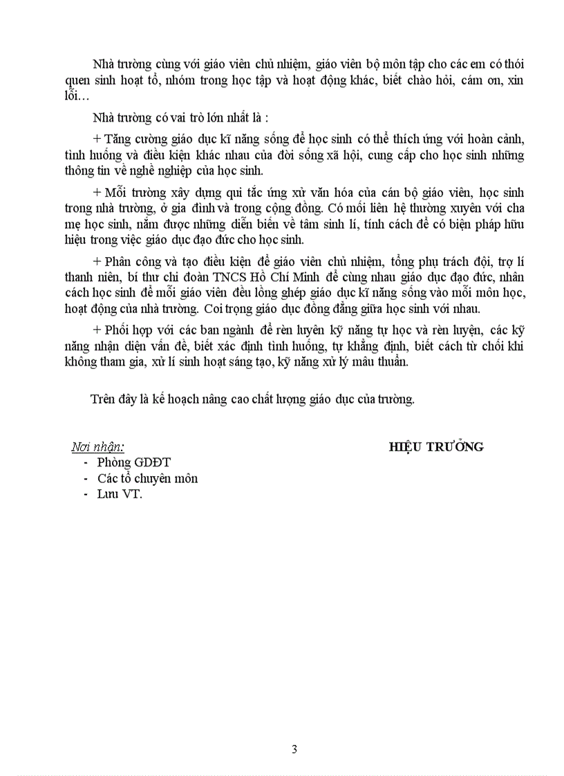 image for page Ke hoạch năng cao chất lượng GD