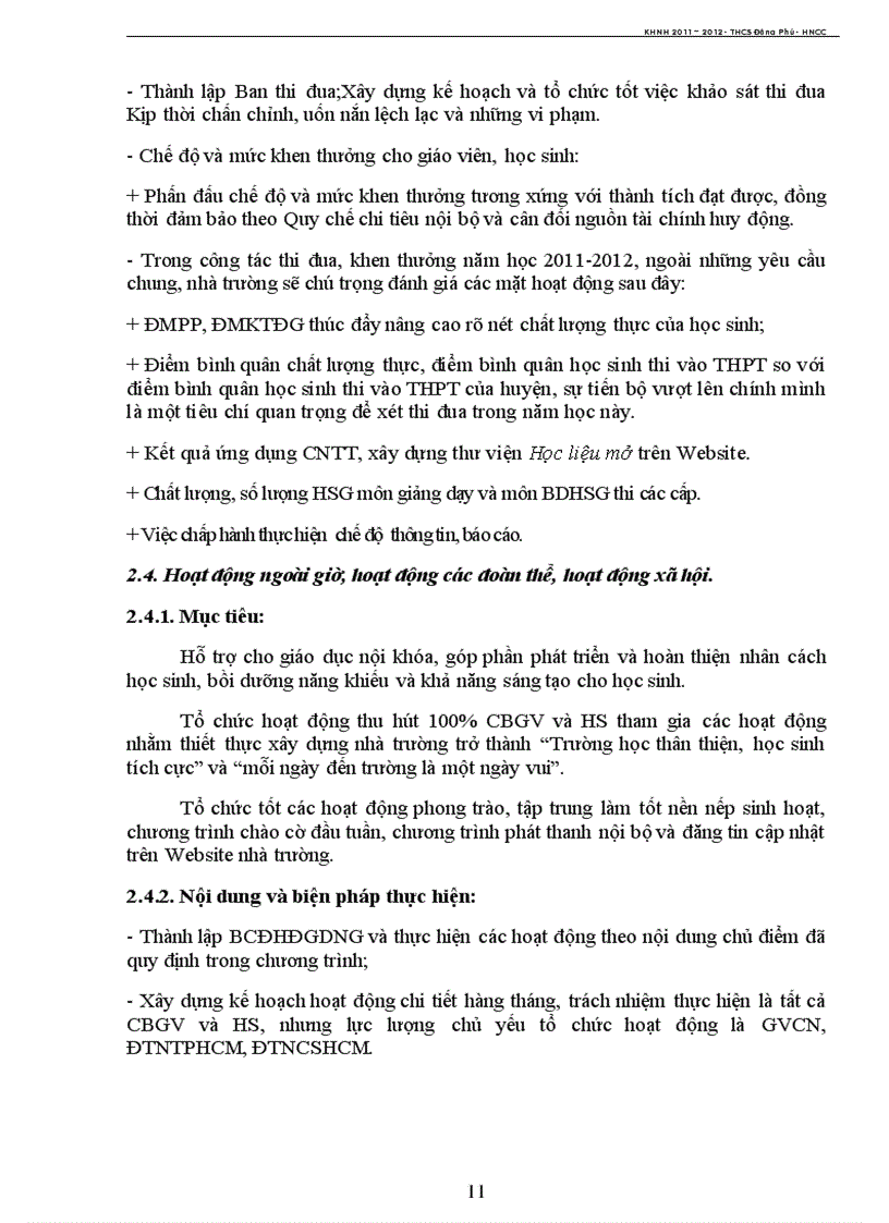 image for page Kế hoạch nhiệm vụ năm học 2011 2012