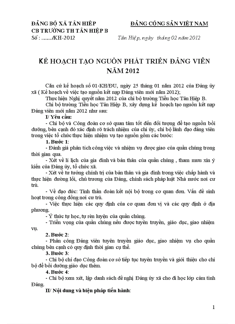 image for page Ke hoach phat trien dang vien moi