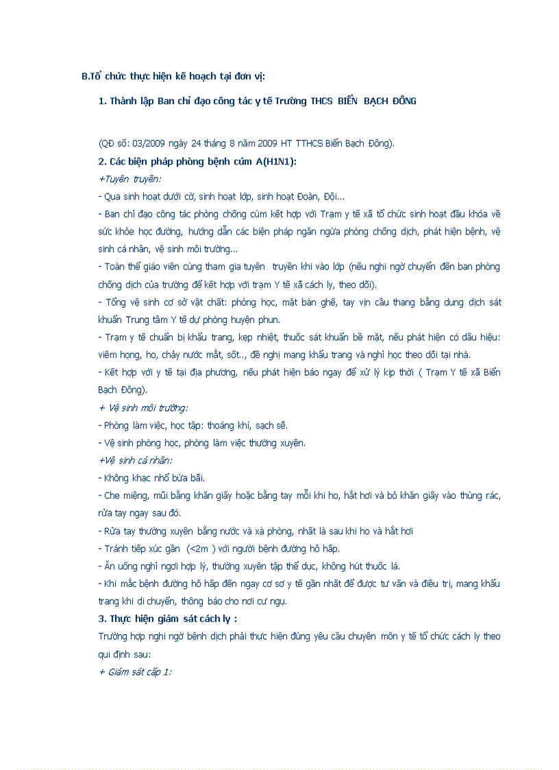 image for page Kế hoạch phòng chống đại dịch cúm A