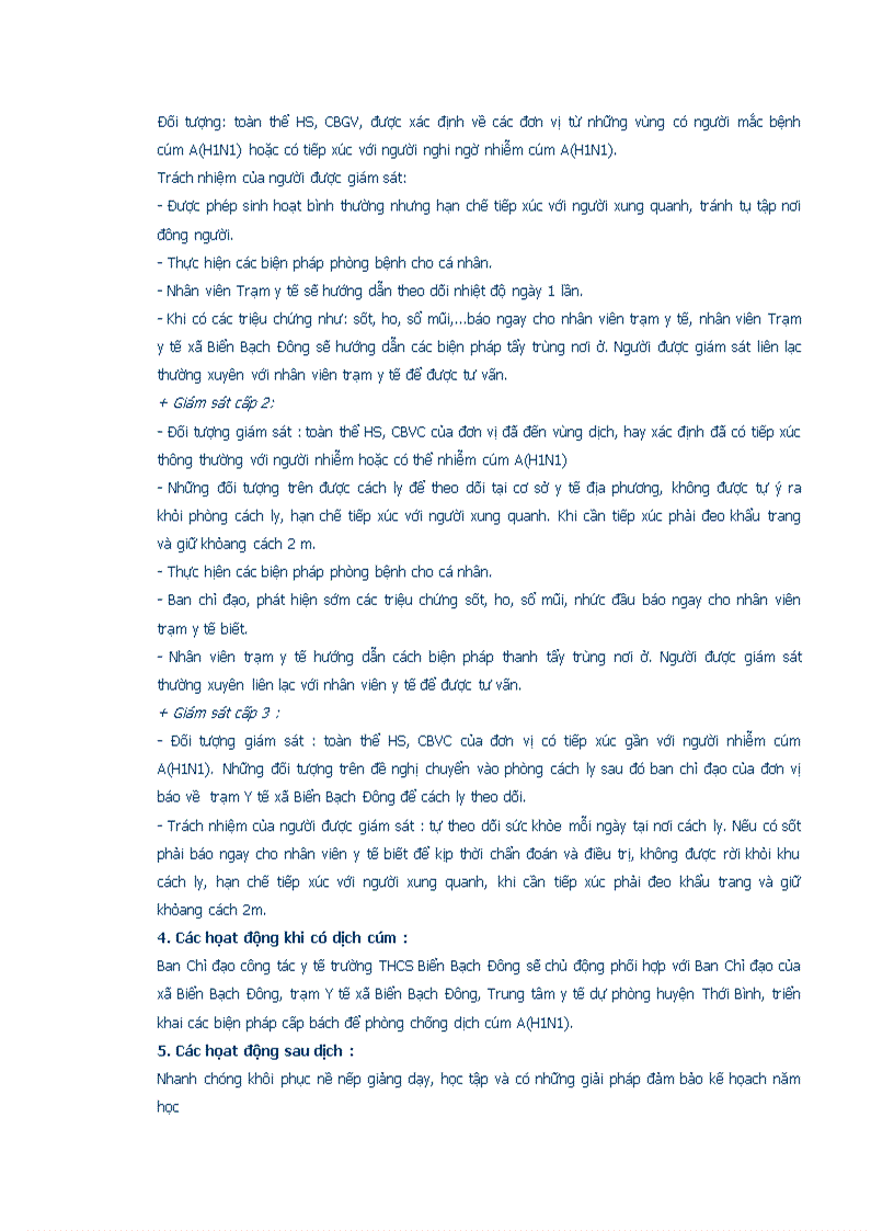 image for page Kế hoạch phòng chống đại dịch cúm A