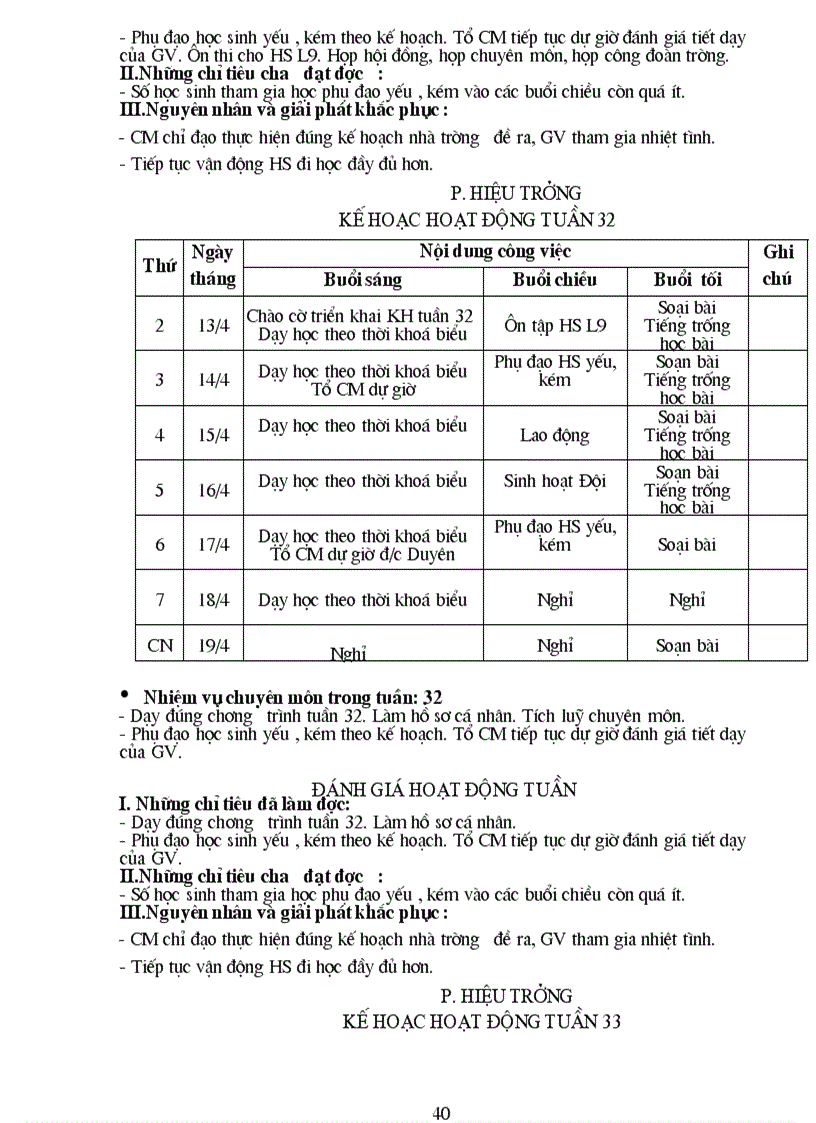 image for page Kế hoạch tháng Tuần