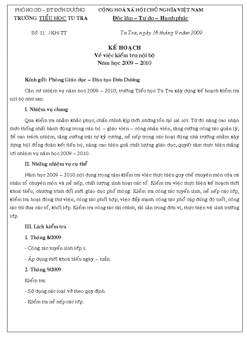 image for page Kế hoạch thanh tra tiểu học